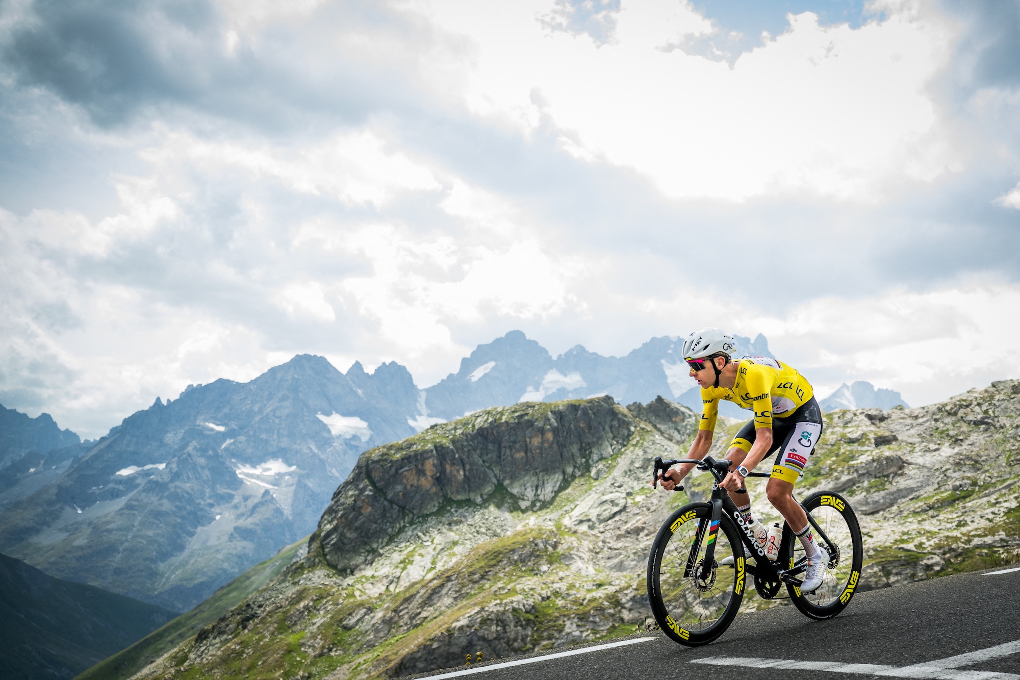 Tadej Pogacar (UAE Team Emirates-XRG) during stage 20 of the 2026 Tour de France (Photo by JASPER JACOBS / BELGA MAG / Belga via AFP)