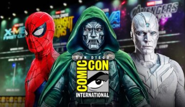 Spider-Man, Doctor Doom, Vision, San Diego Comic-Con 2026 Logo.