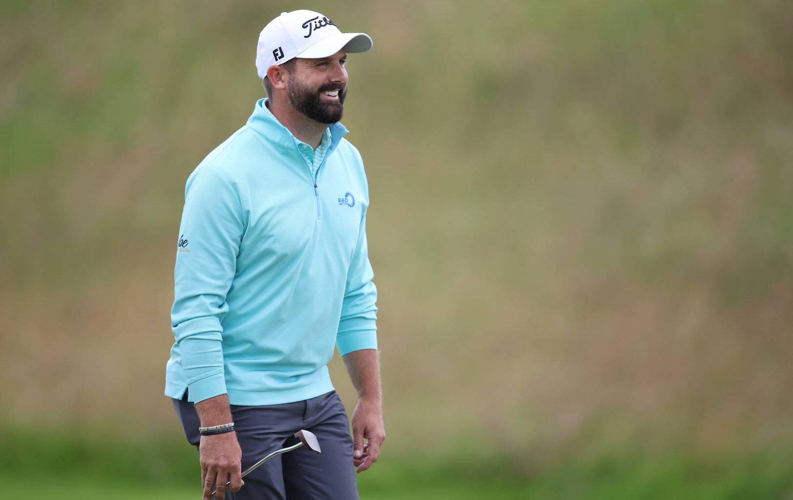 Matthew Baldwin in action during Final Qualifying at Dundonald Links in June 2026.