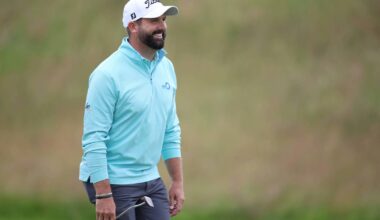 Matthew Baldwin in action during Final Qualifying at Dundonald Links in June 2026.