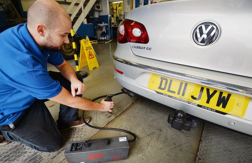 MOT emissions check