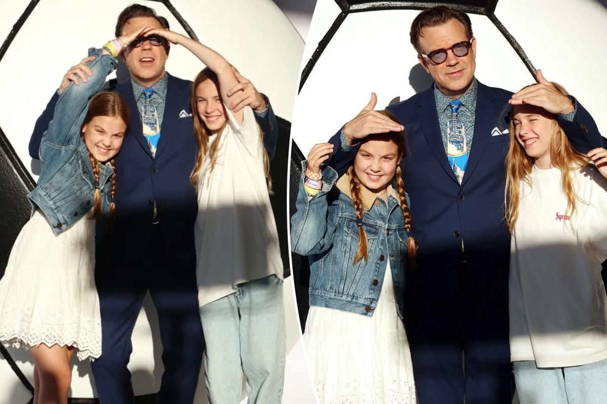Jason Sudeikis and Olivia Wilde's kids look all grown up in rare red carpet appearance for 'Ted Lasso'
