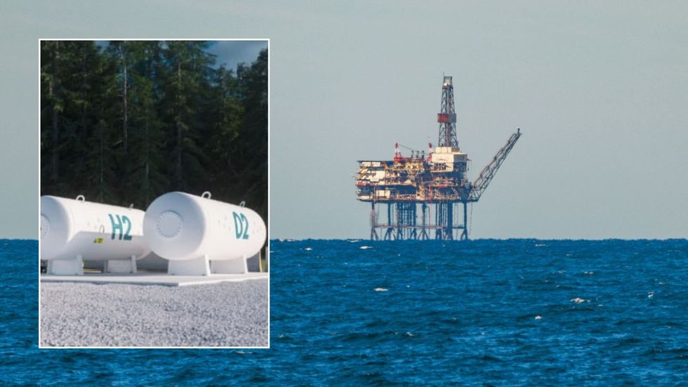 North Sea oil rig and Glacier energy hubs