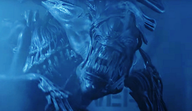 a toothy alien monster from a sci-fi film