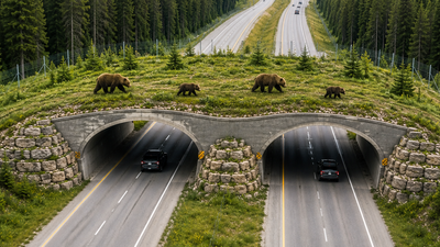People laughed when Canada built bridges for wildlife, then 250,000 animals used them and road deaths dropped by over 80%