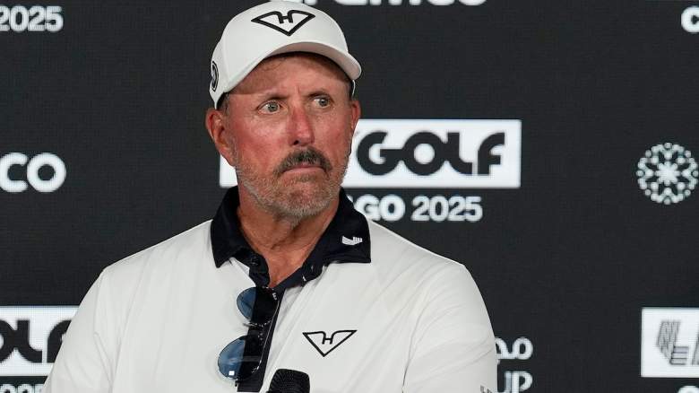 Phil Mickelson of HyFlyers GC is interviewed