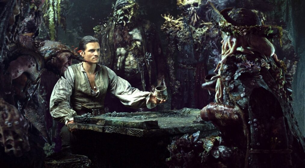 Orlando Bloom and Bill Nighy in 'Pirates of the Caribbean: Dead Man's Chest'