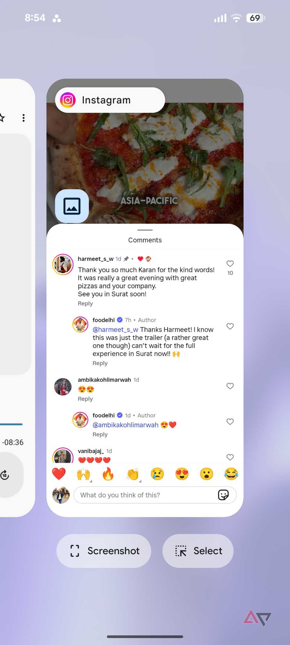 A screenshot showing recent apps menu on Pixel