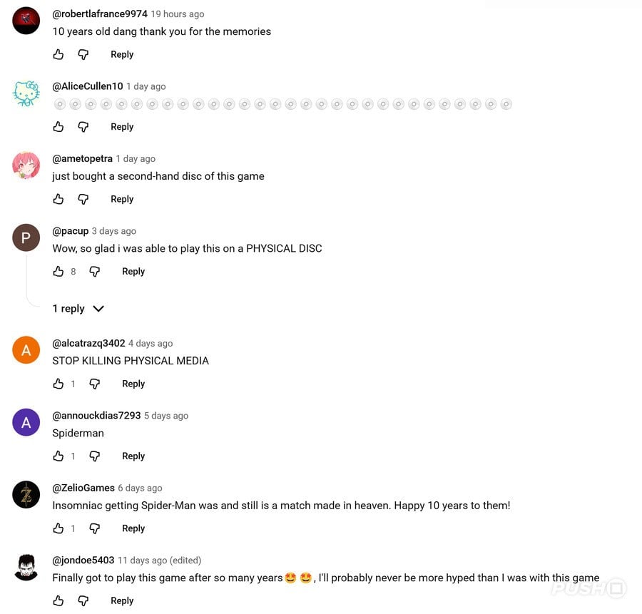 Practically Every Comment on PlayStation's YouTube Is About Physical Discs 3