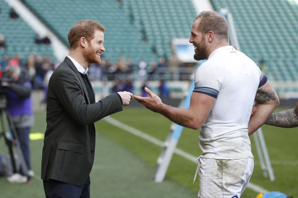 Prince Harry and James Haskell