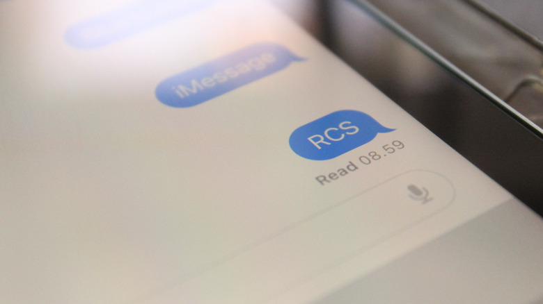 An iMessage reading 