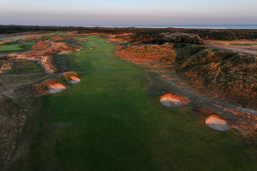 The 14th hole at Royal Birkdale, home of the 2026 Open Championship.