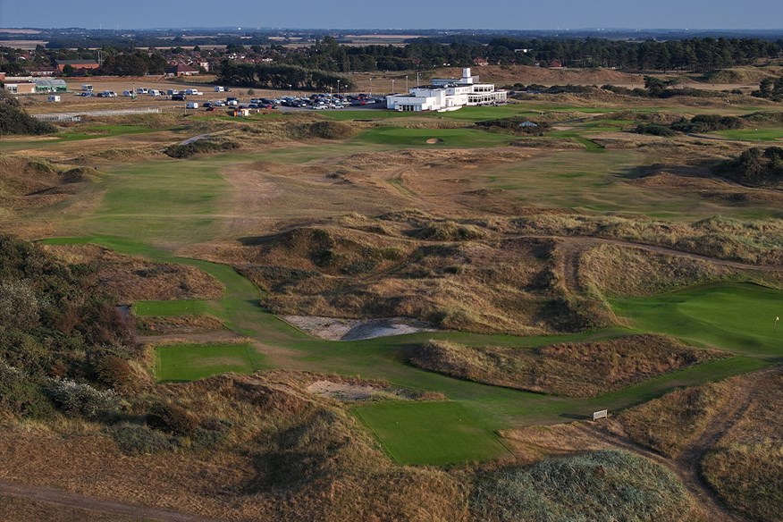 The 9th hole at Royal Birkdale, home of the 2026 Open Championship.