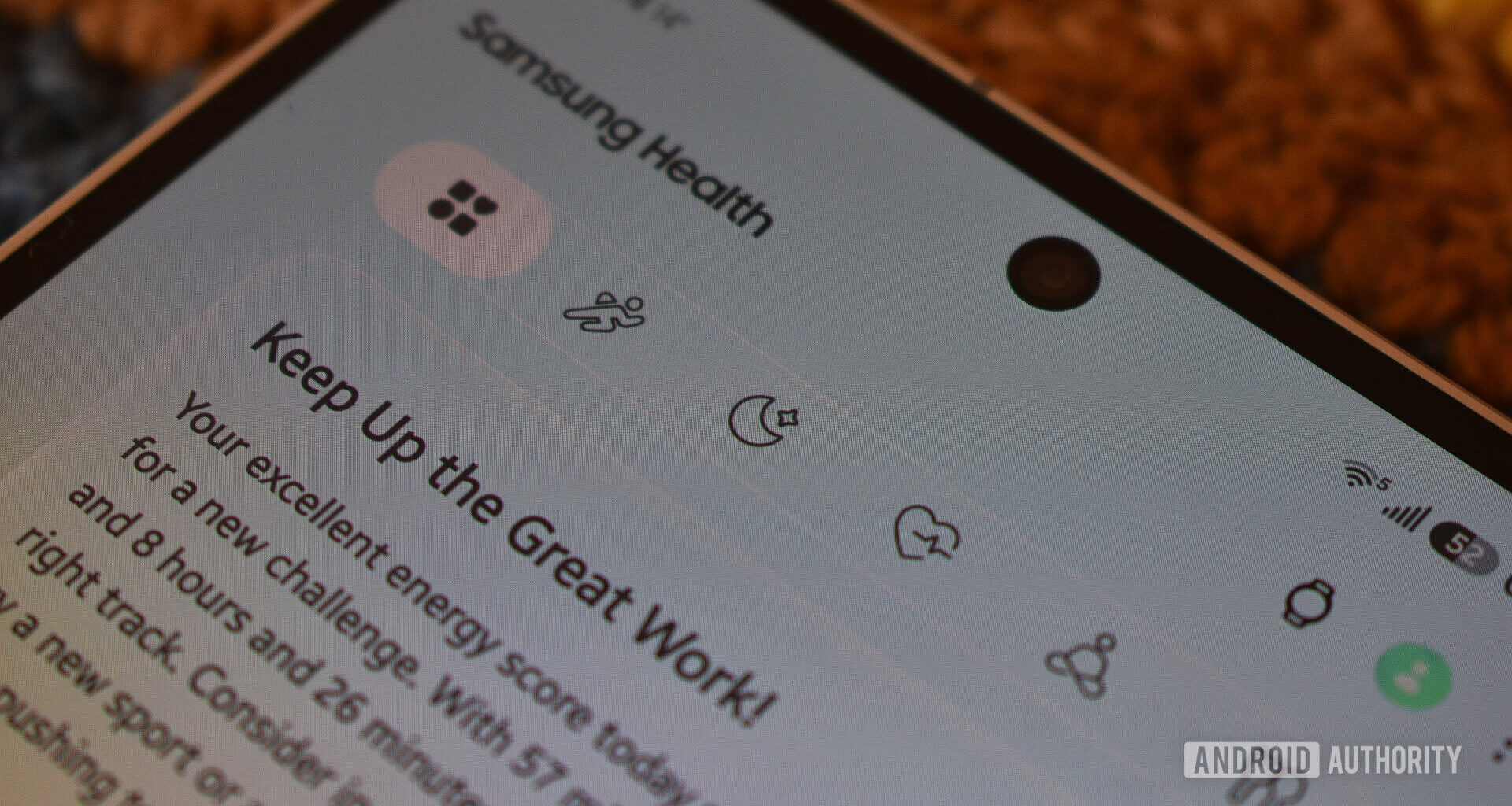 samsung health app redesign top shortcuts bar 1