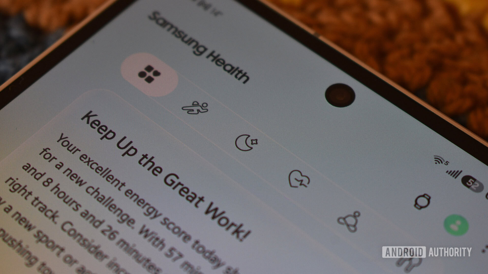 samsung health app redesign top shortcuts bar 1
