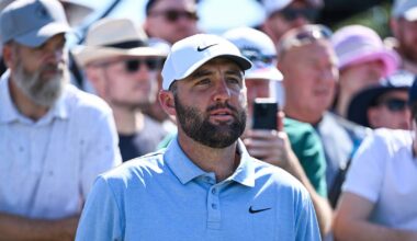 Scottie Scheffler during a practice day for The 154th Open at Royal Birkdale.