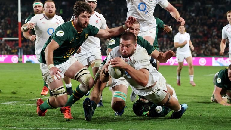 George Martin's try on the stroke of half-time gave England hope