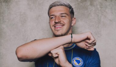Bosnia-Herzegovina defender Tarik Muharemovic poses for a portrait before the 2026 World Cup