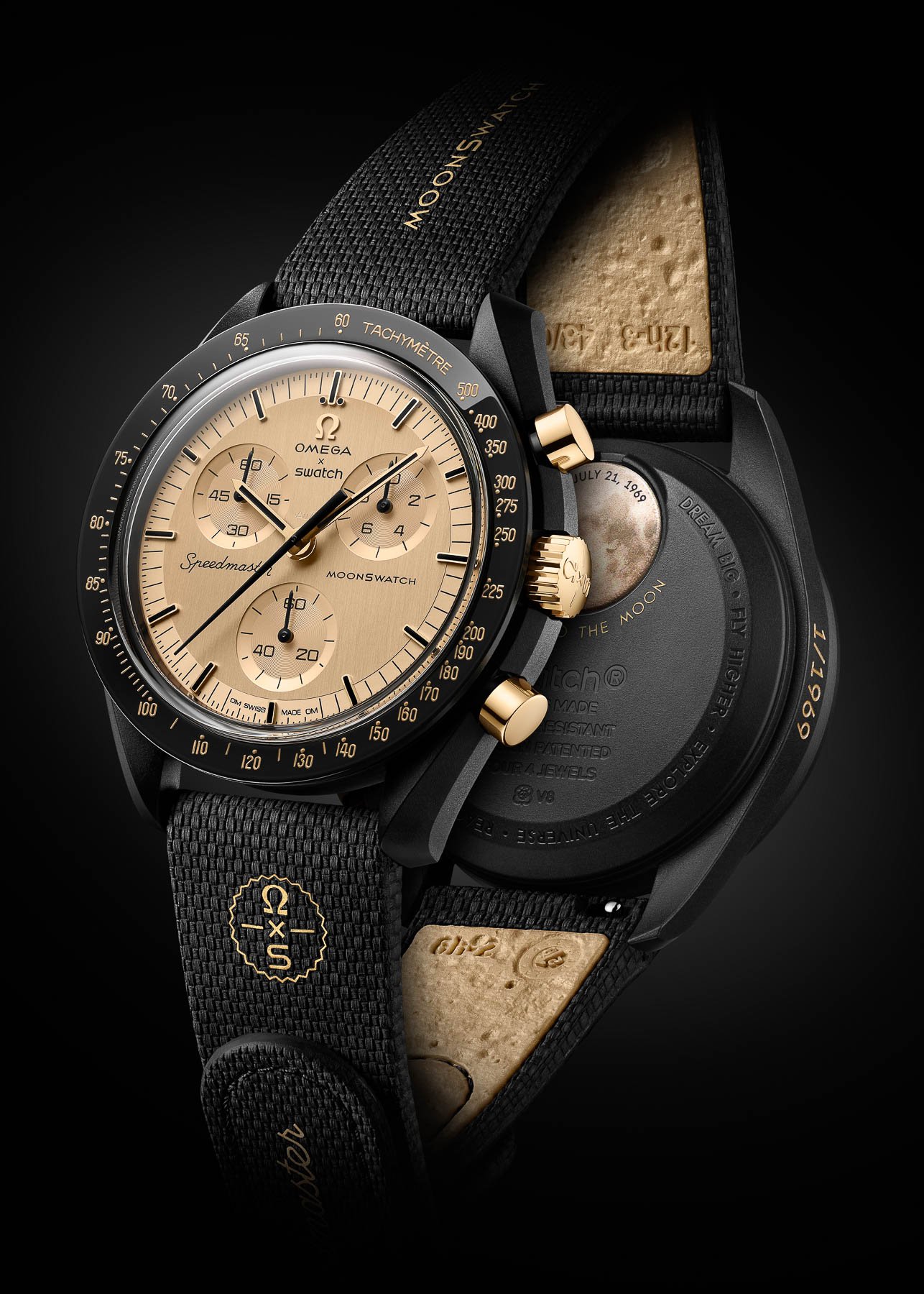 Omega × Swatch Speedmaster MoonSwatch Mission To The Moon 1969 front and back