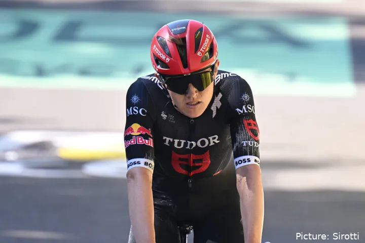 Storer at the 2025 Tour de France, his first for Tudor