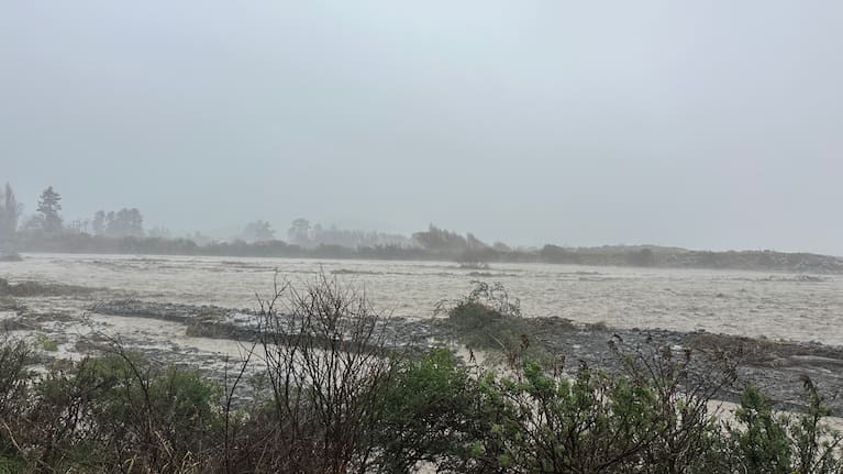 The Kōwhai River has burst its banks.