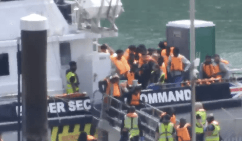 The migrant vessel made it to UK waters