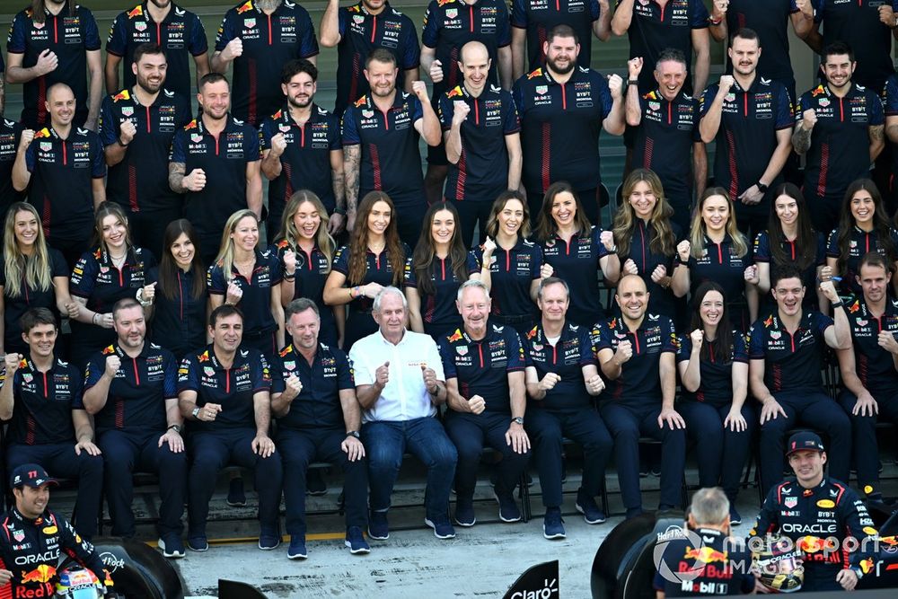 A united front: Red Bull luxuriated in its 2023 title win - and then the spanner entered the works