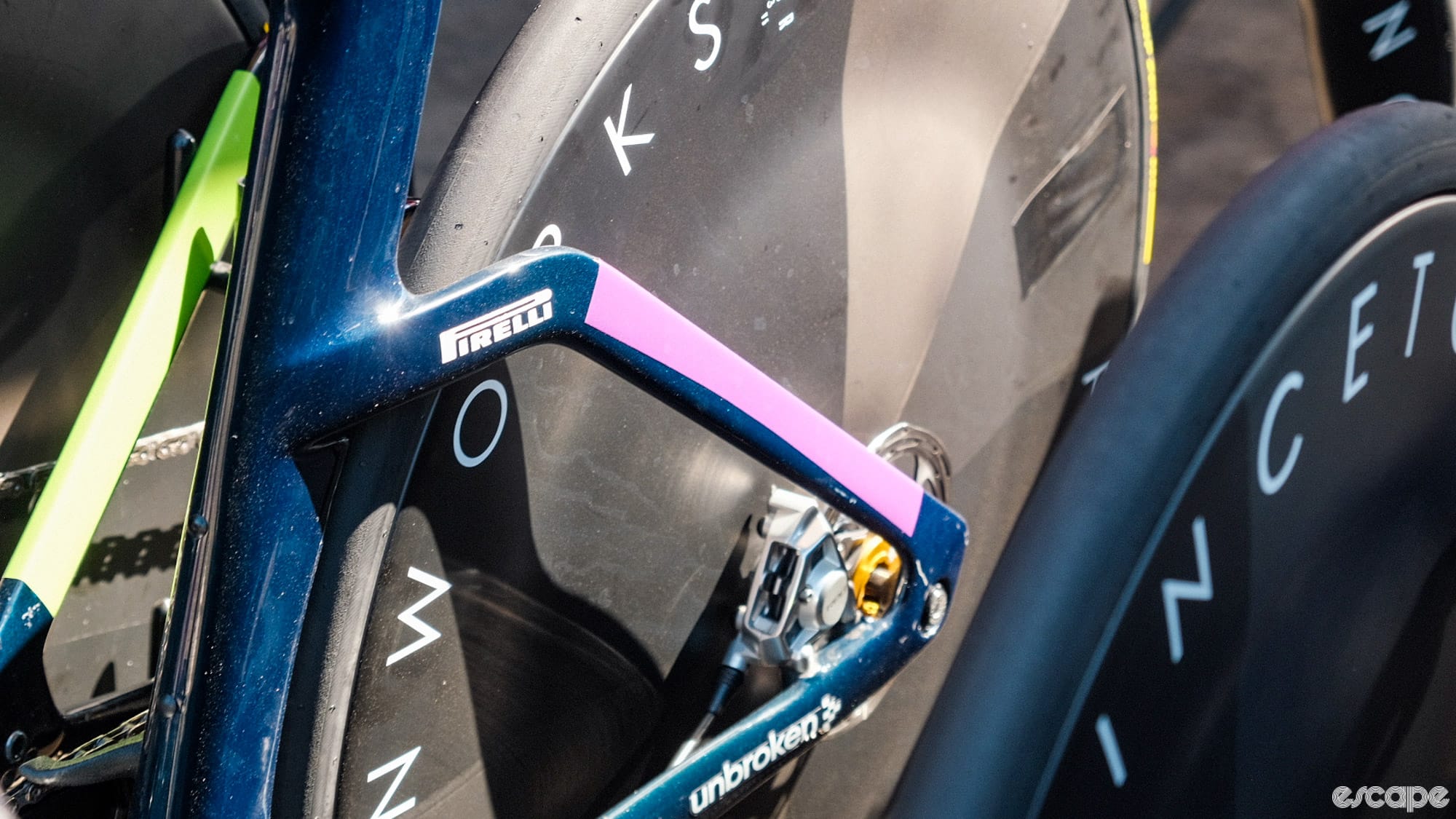 What's with the coloured stickers on Lidl-Trek's TT bikes?