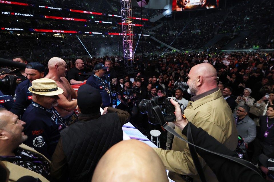 Tyson Fury and Anthony Joshua exchanging words