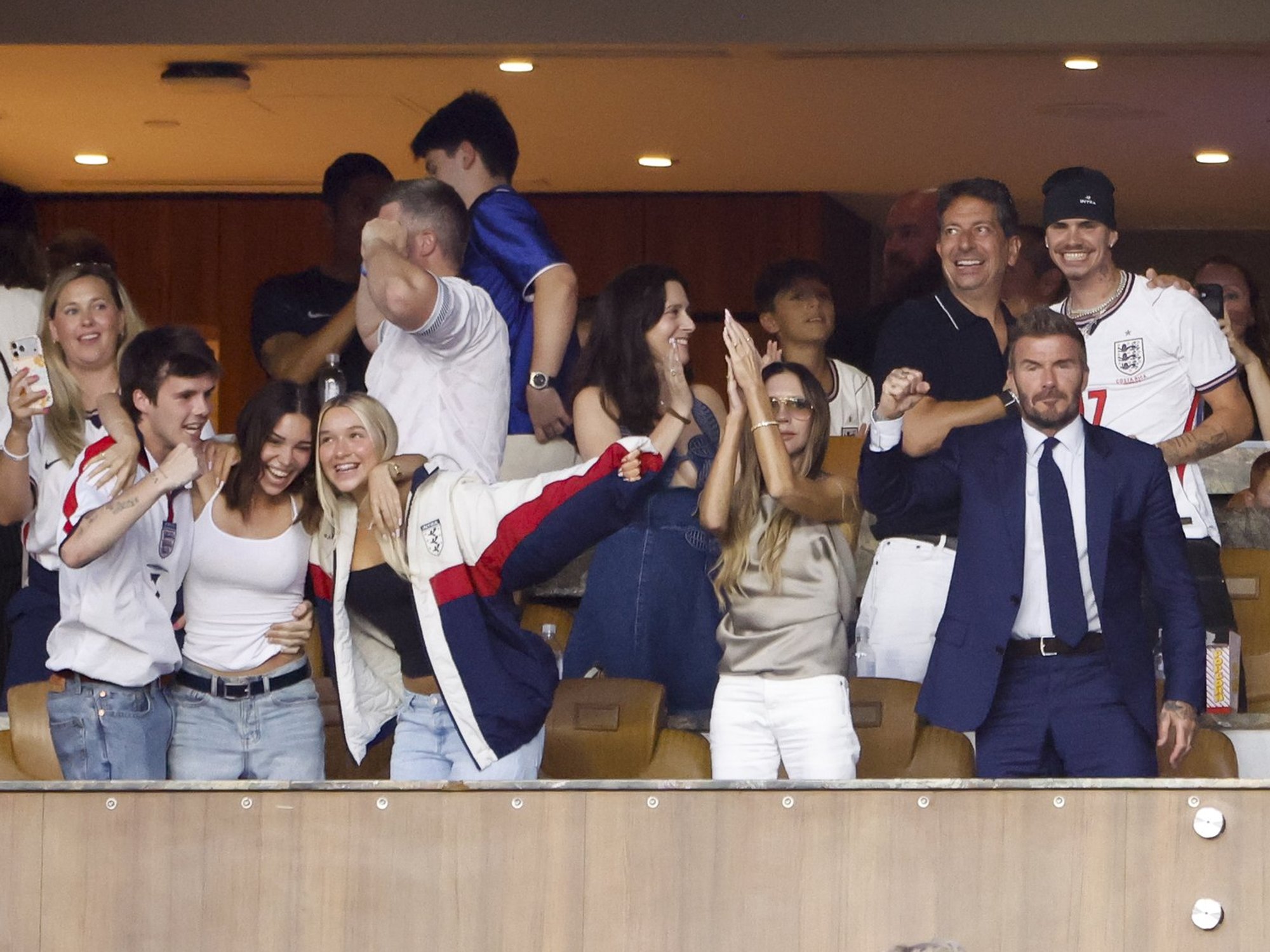 Victoria Beckham celebrates