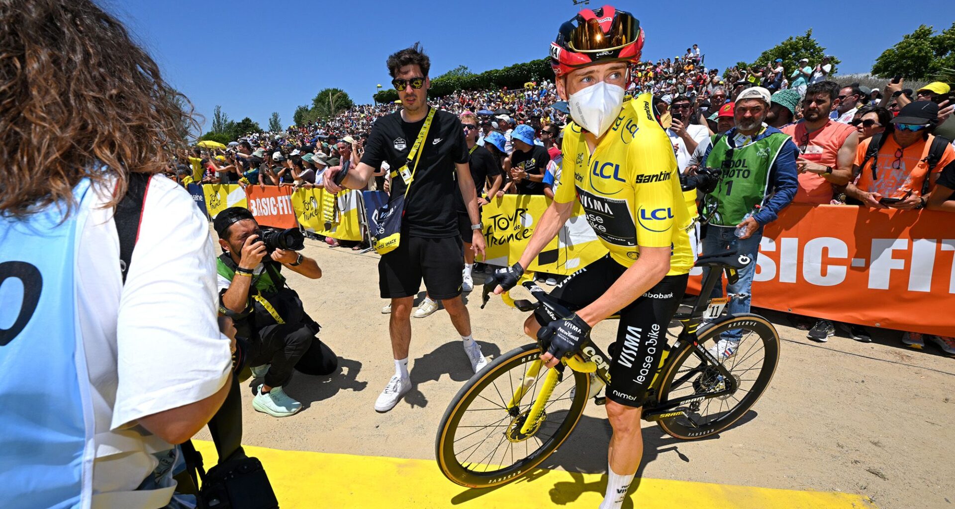 'Better safe than sorry' – Jonas Vingegaard masks up at Tour de France in bid to avoid a repeat of Vuelta and Giro illnesses