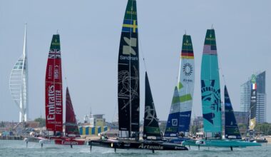 Emirates GBR SailGP Day 1: Black Foils and Artemis lead after action packed racing