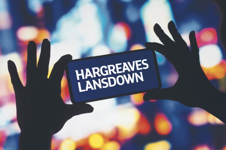 Hargreaves Lansdown financial services office exterior with company logo prominently displayed on modern building façade
