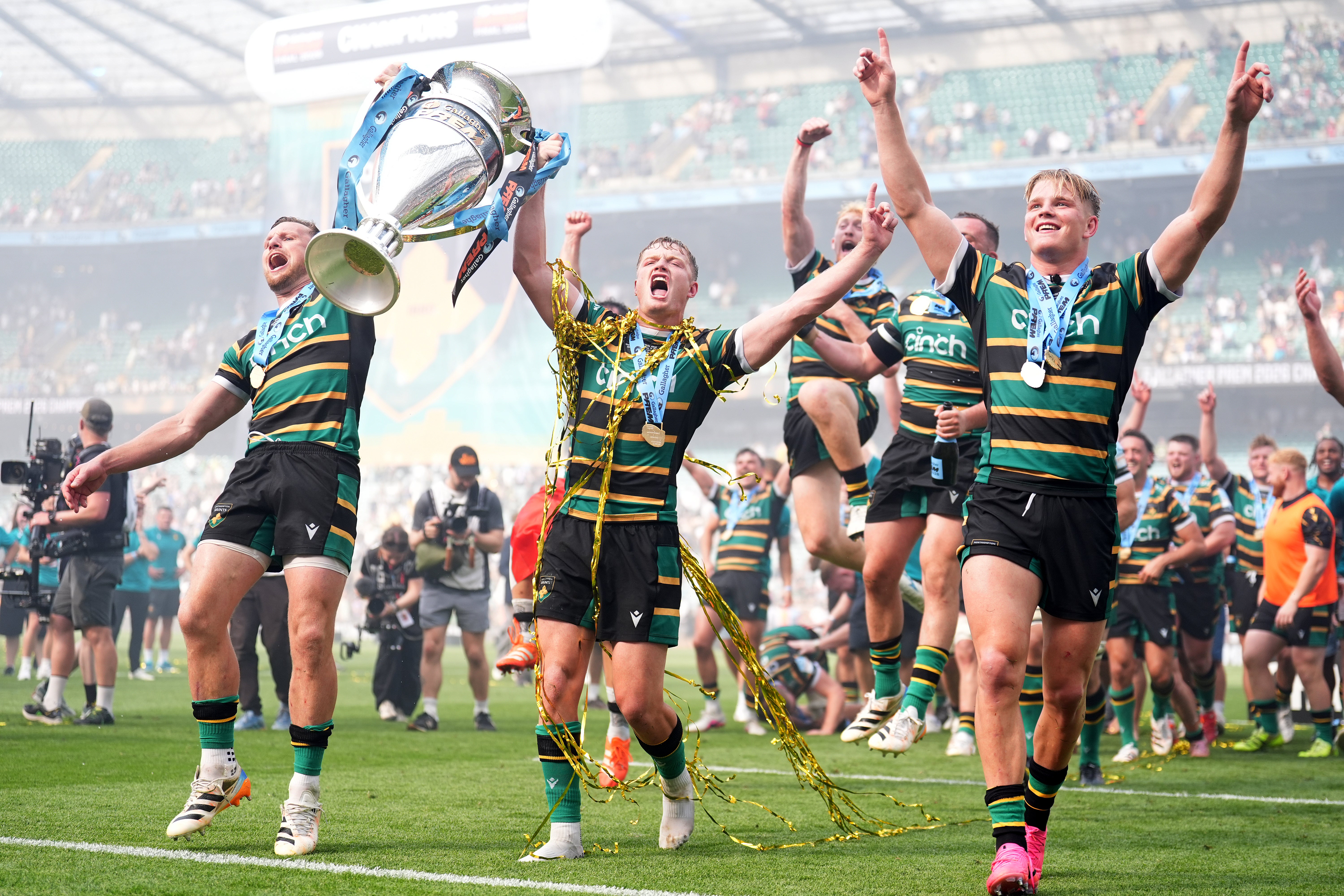 Hearn feels Fin Smith (centre) and Pollock are at the vanguard of rugby’s future