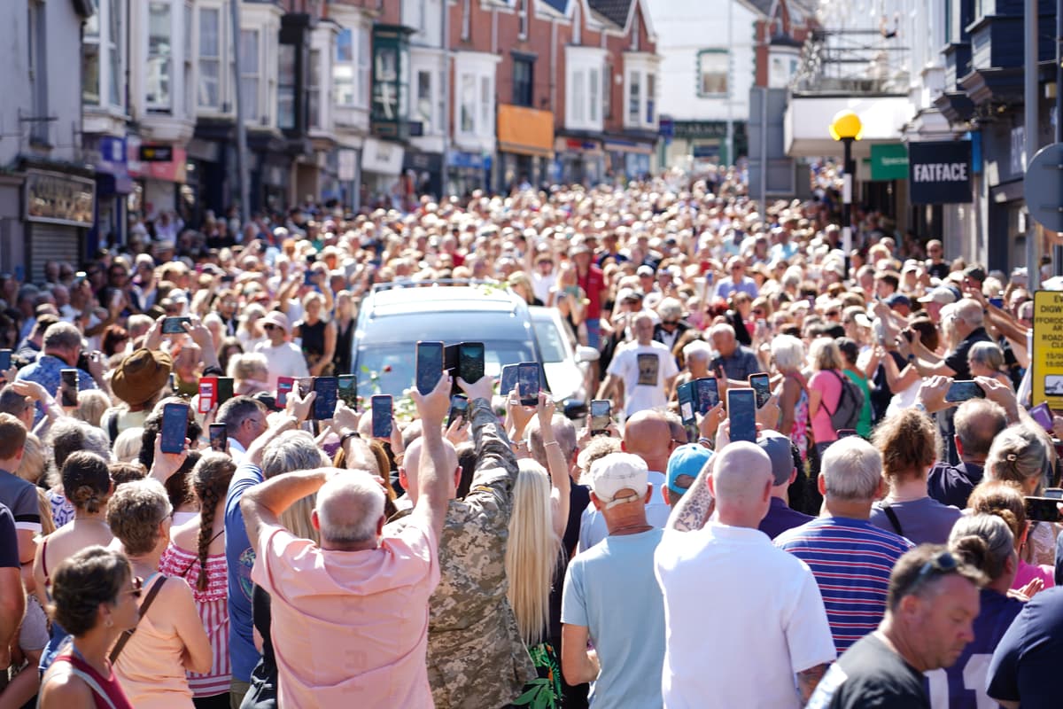 Bonnie Tyler's coffin is transported back to her former home ahead of her funeral on Monday - London Evening Standard