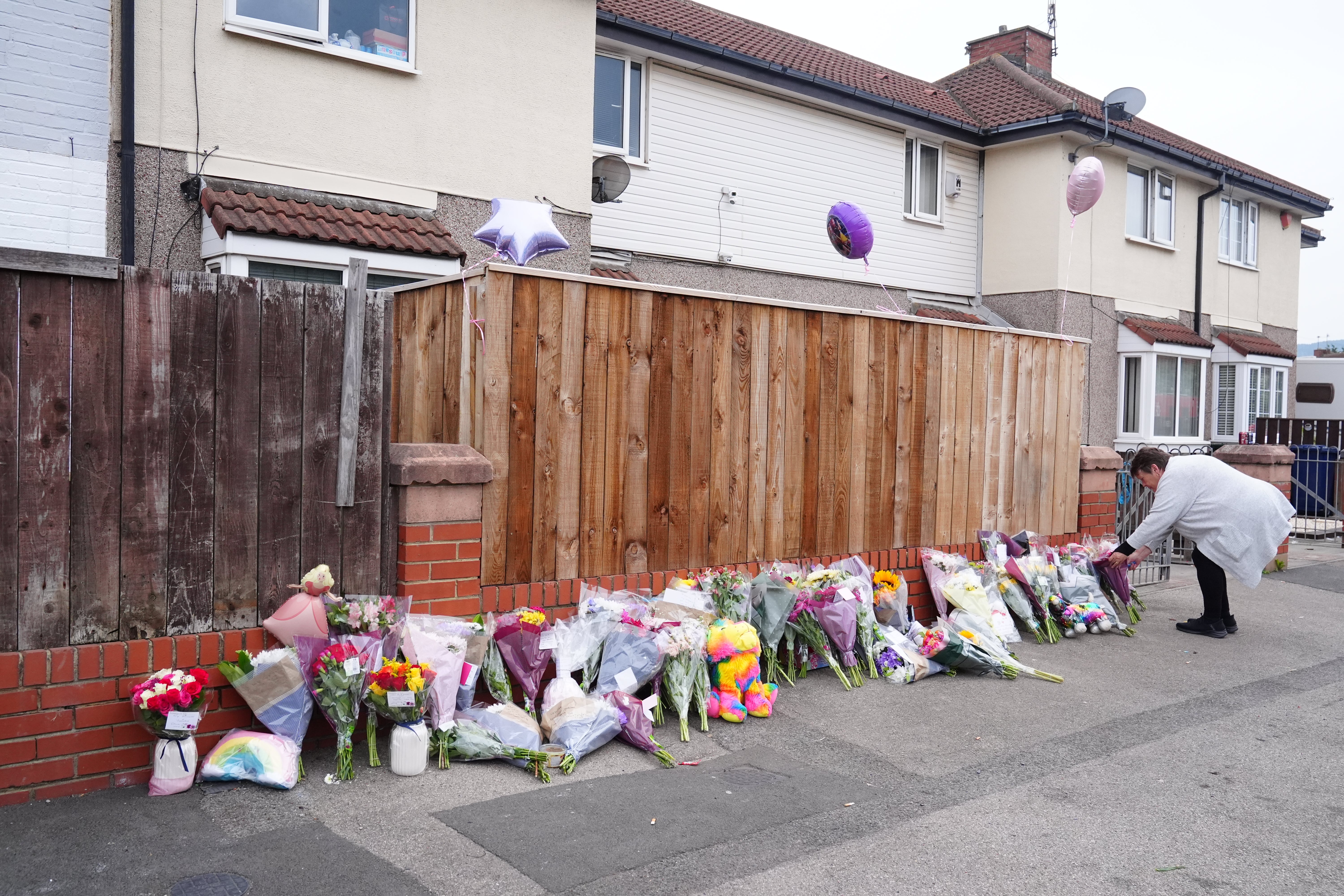 Flowers near the scene on Birchington Avenue, Grangetown