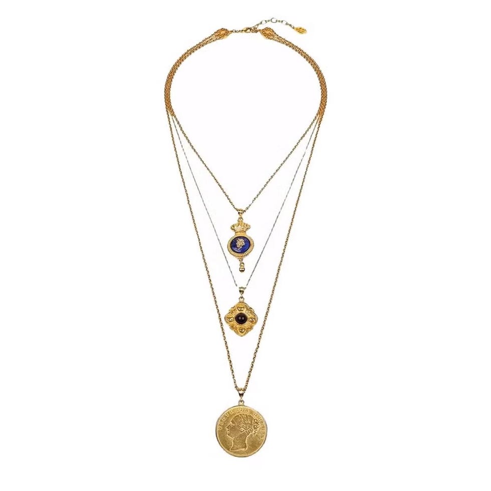 24-Karat-Gold Charms Necklace