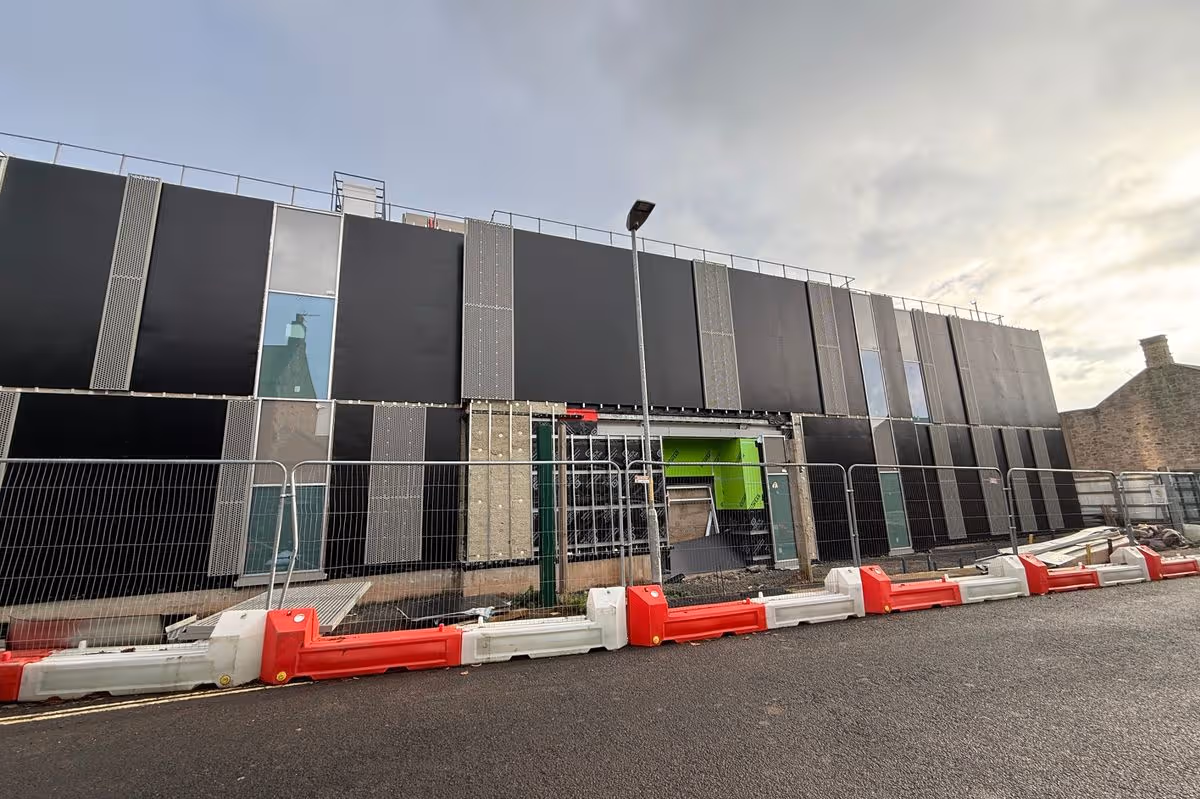 The construction site of the new £35m hospital in Berwick