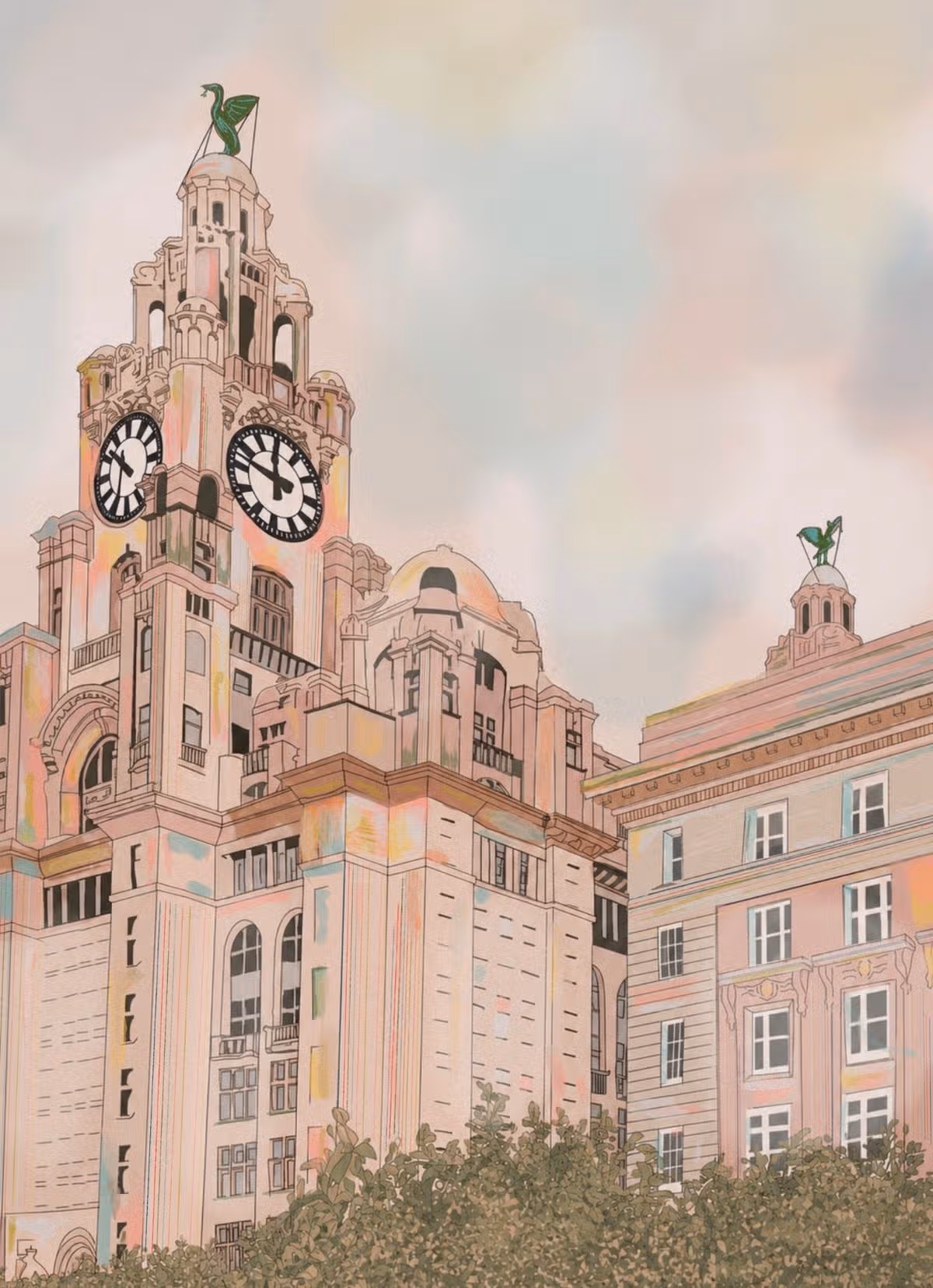 A picture of the Liver Building by Hollie