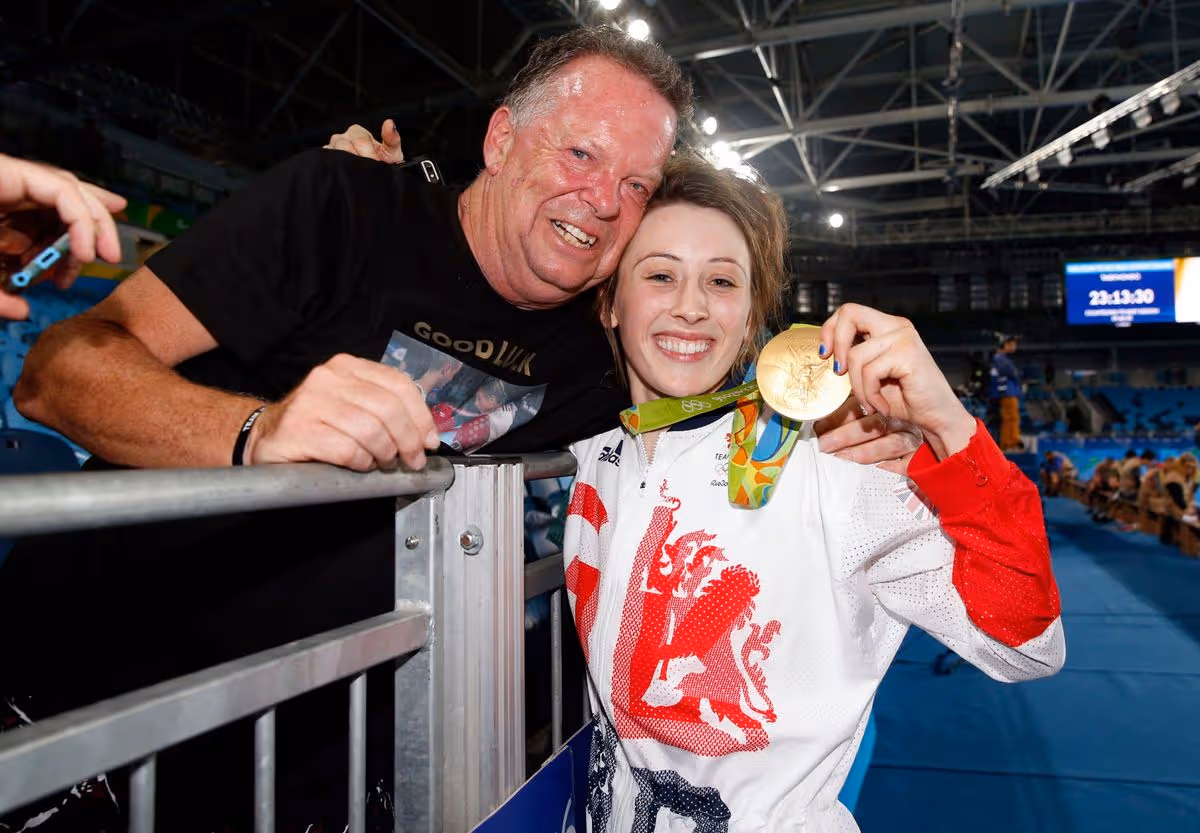 Jade Jones with her Grandad at the 2016 Olympics