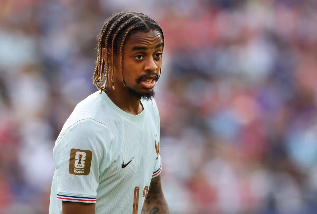 Bradley Barcola of France is seen during the FIFA World Cup 2026 Group I match between Norway and France at Boston Stadium on June 26, 2026 in Foxborough, Massachusetts