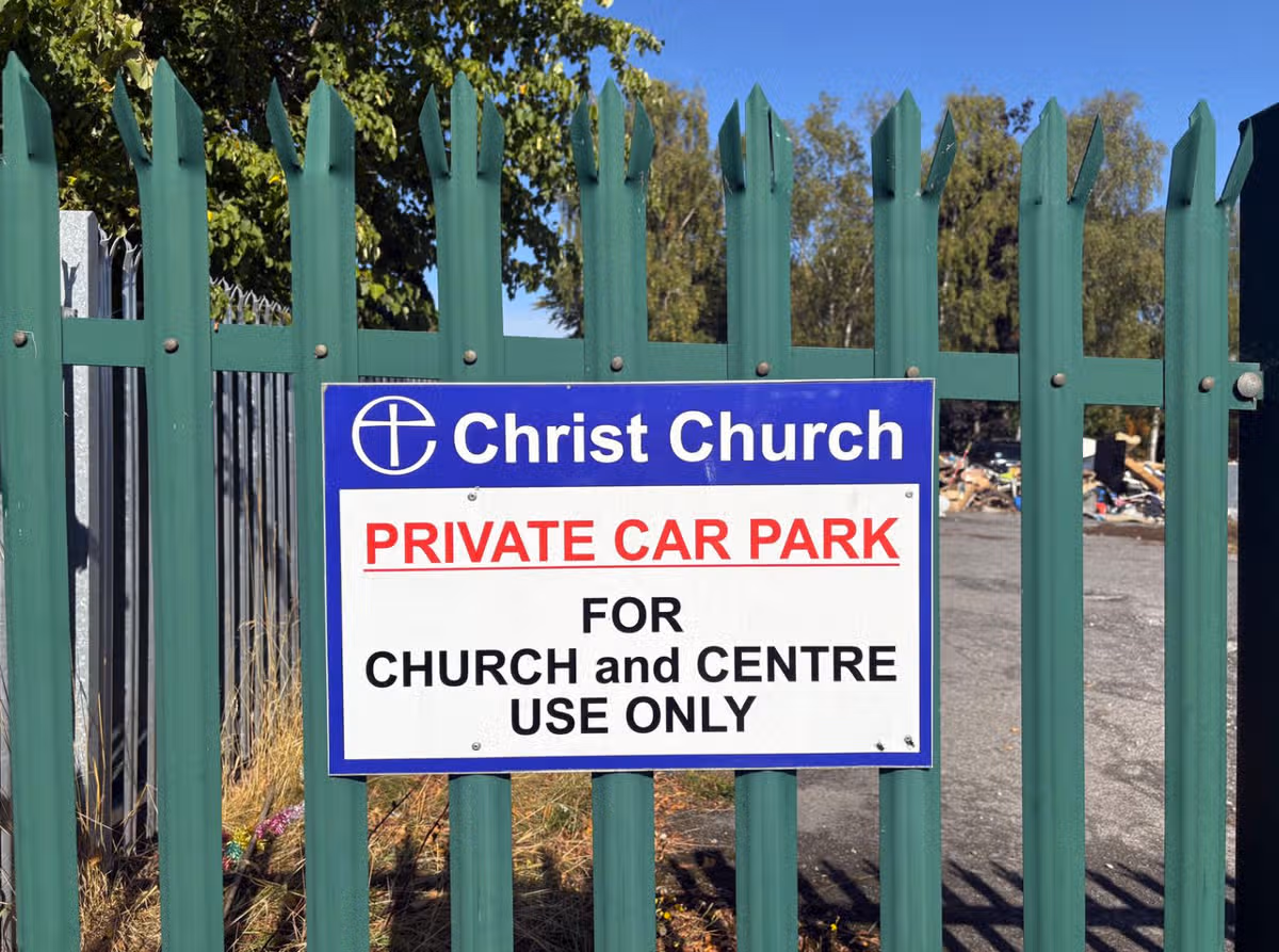 The church is private land and the gate has been padlocked