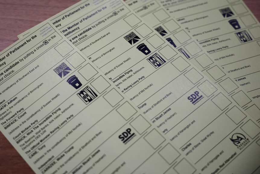 Clacton by-election ballots