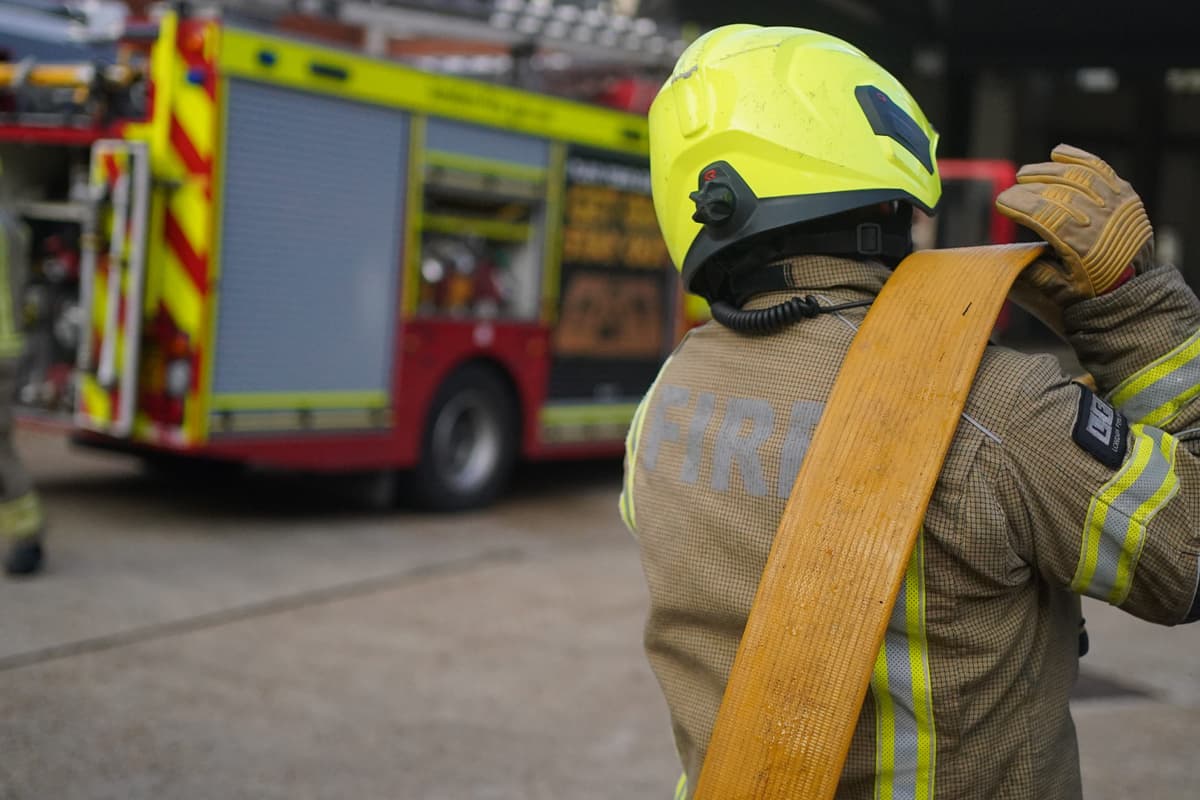 Firefighters tackle grass fire in Woolwich amid amber heat alert