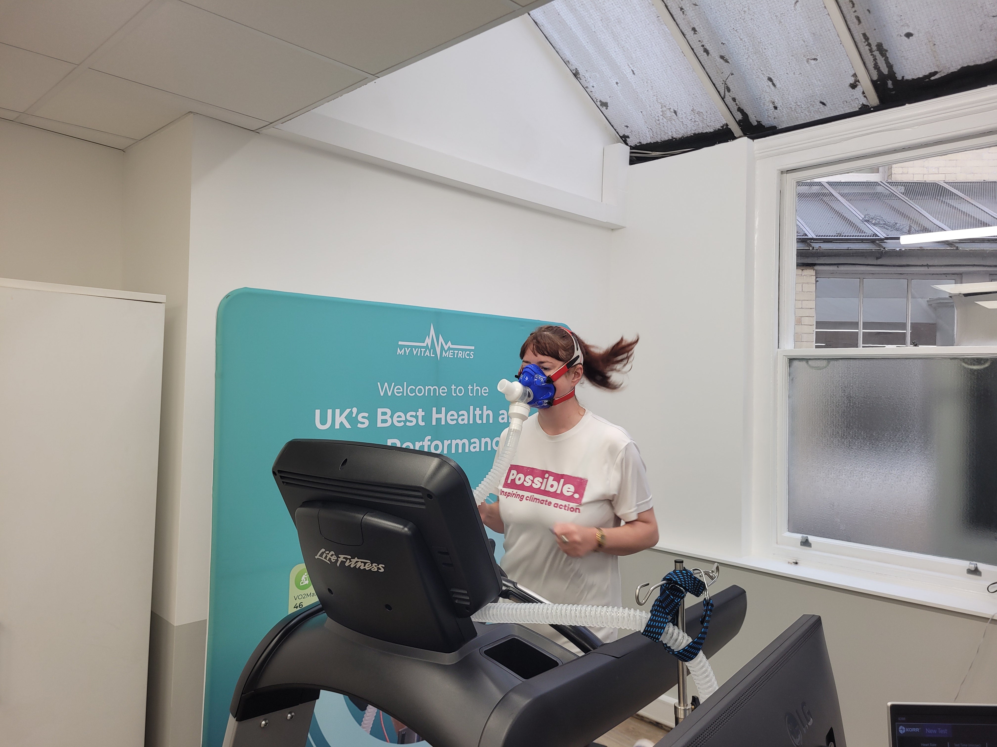 Participants exercise to 'failure' to find out how much oxygen their body can consume