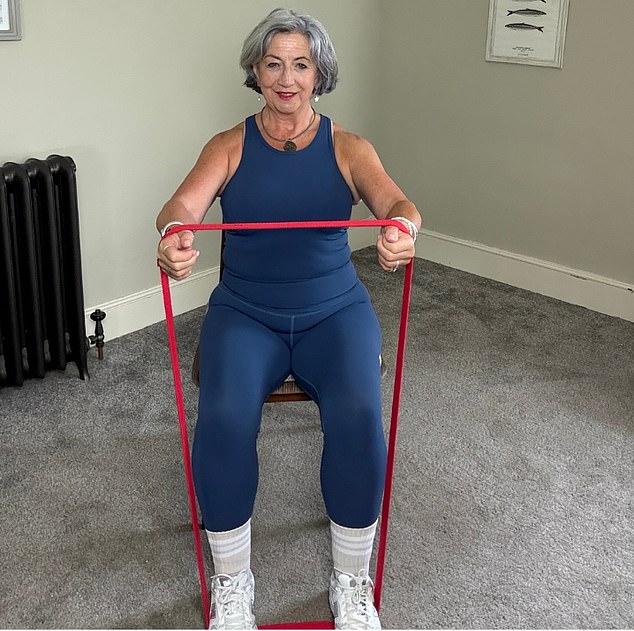 Resistance band training is a great way to improve your posture at home.