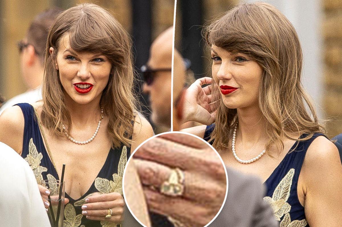 Taylor Swift attends Oli Jacobs and Laura Sisk's star-studded England wedding solo