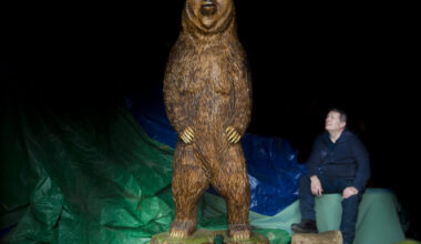 Music festival goes ape with giant sculptures