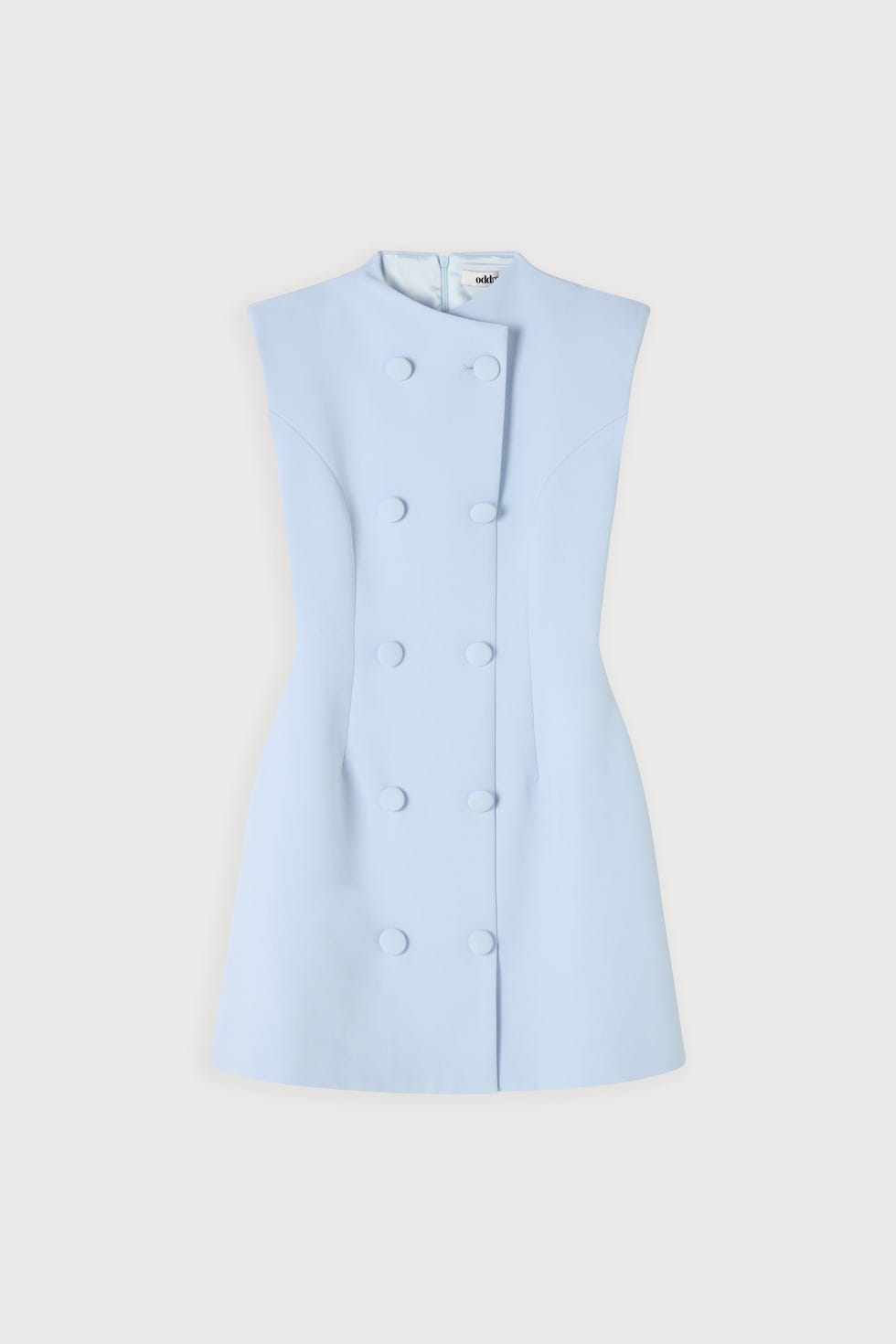 Sleeveless Button Mini Dress