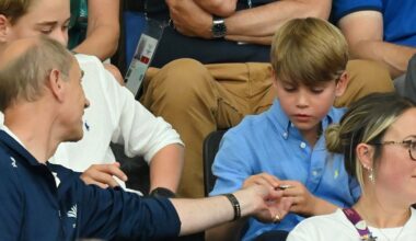 Prince Edward's gesture towards Prince Louis caught on camera